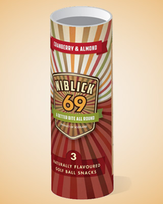 Niblick 69 3 ball tube Cranberry & Almond